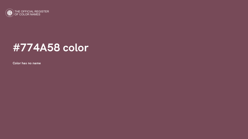 #774A58 color image