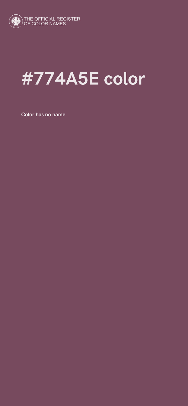 #774A5E color image