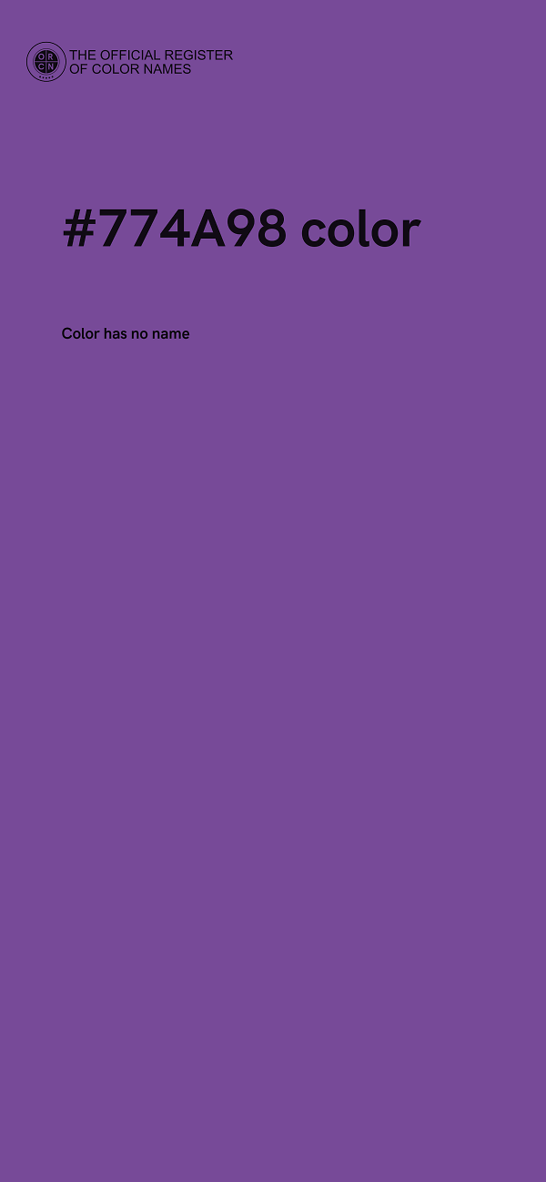 #774A98 color image