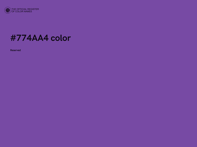 #774AA4 color image
