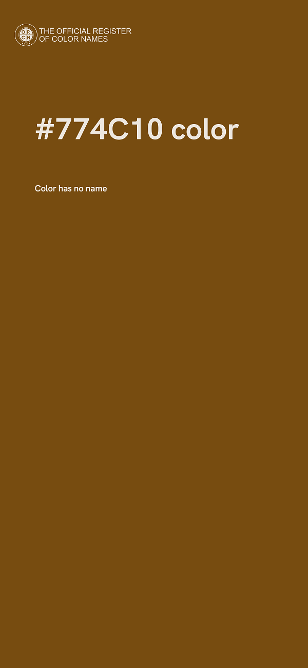 #774C10 color image