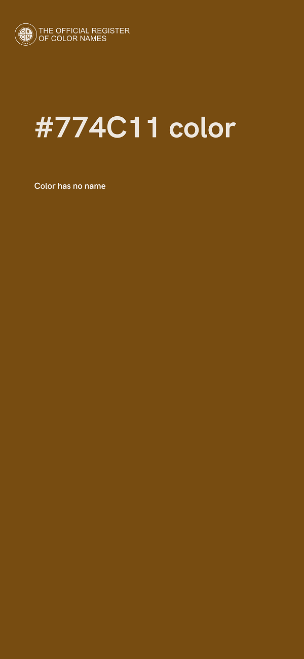 #774C11 color image