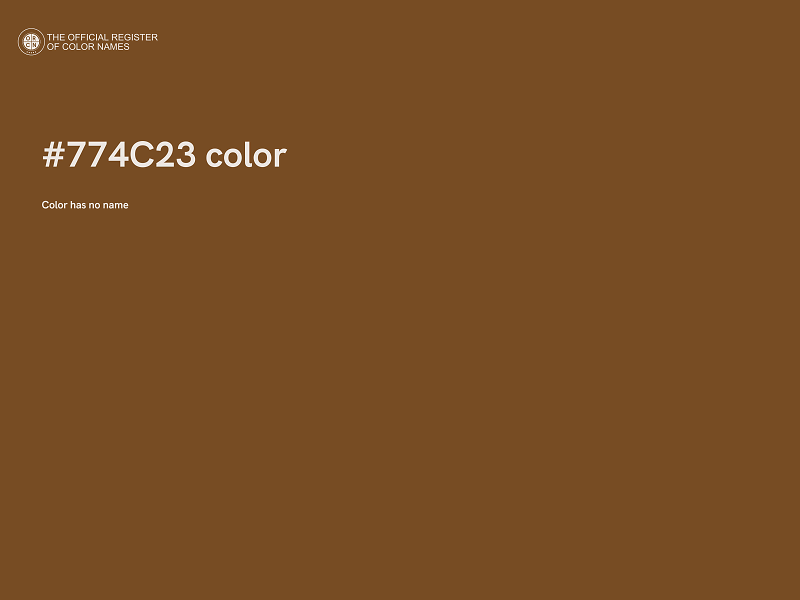 #774C23 color image