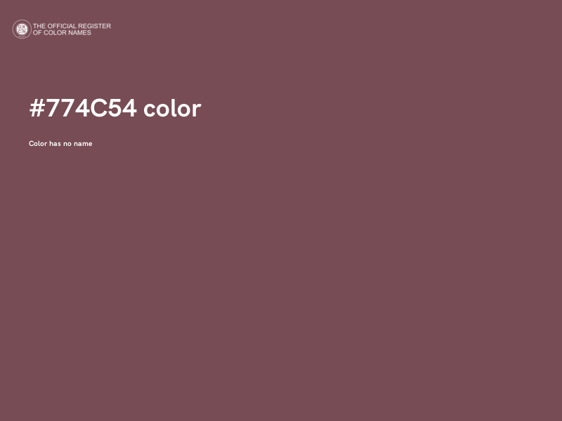 #774C54 color image