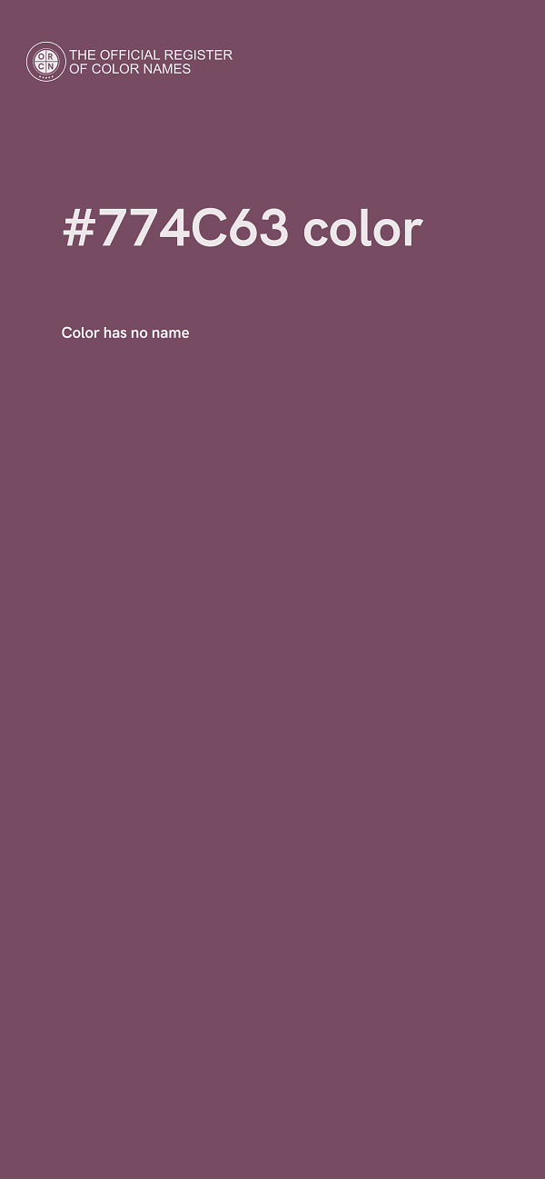 #774C63 color image