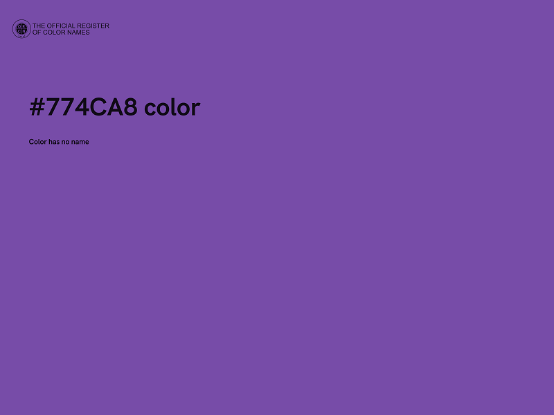 #774CA8 color image