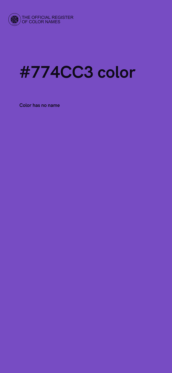 #774CC3 color image