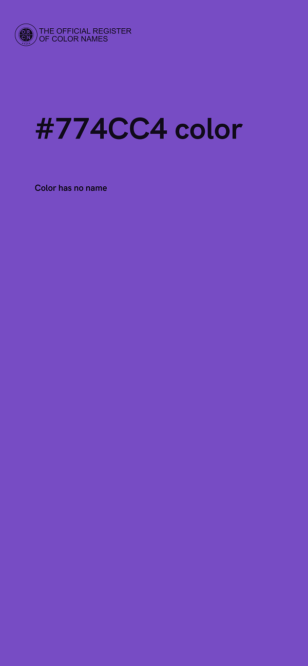 #774CC4 color image