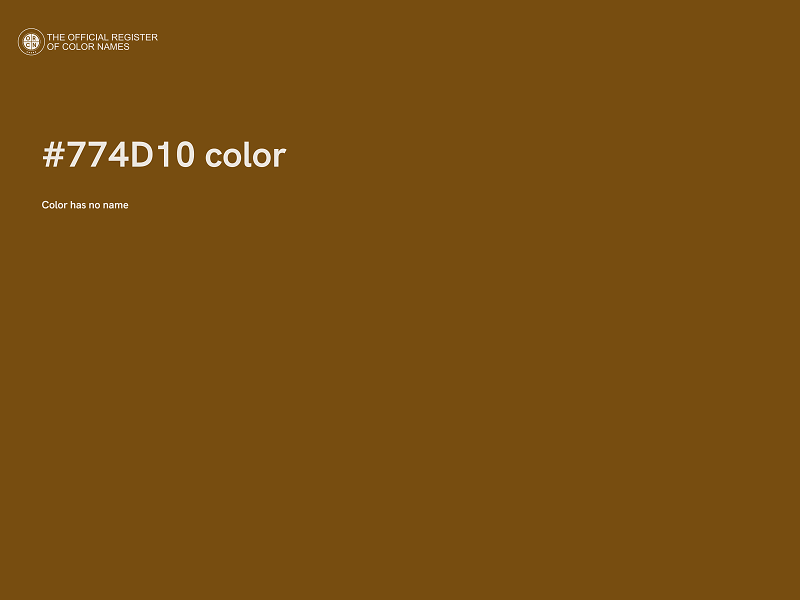 #774D10 color image