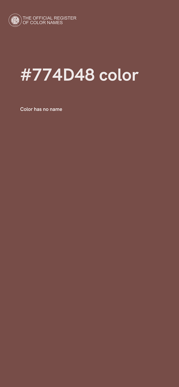 #774D48 color image
