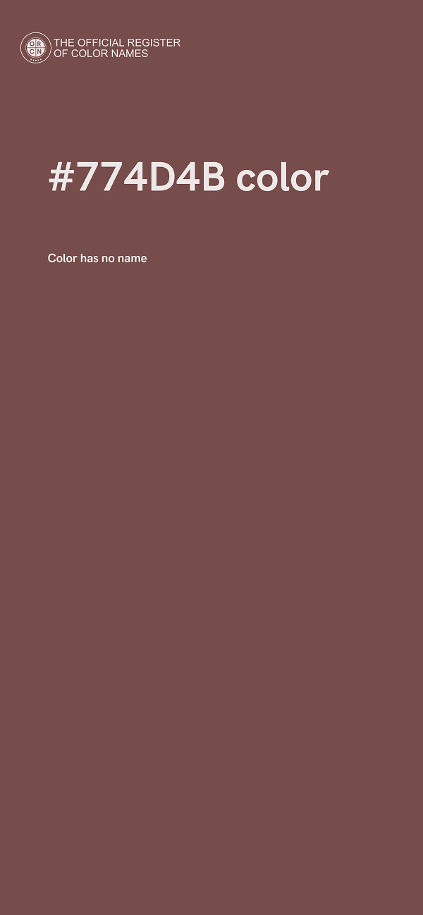 #774D4B color image