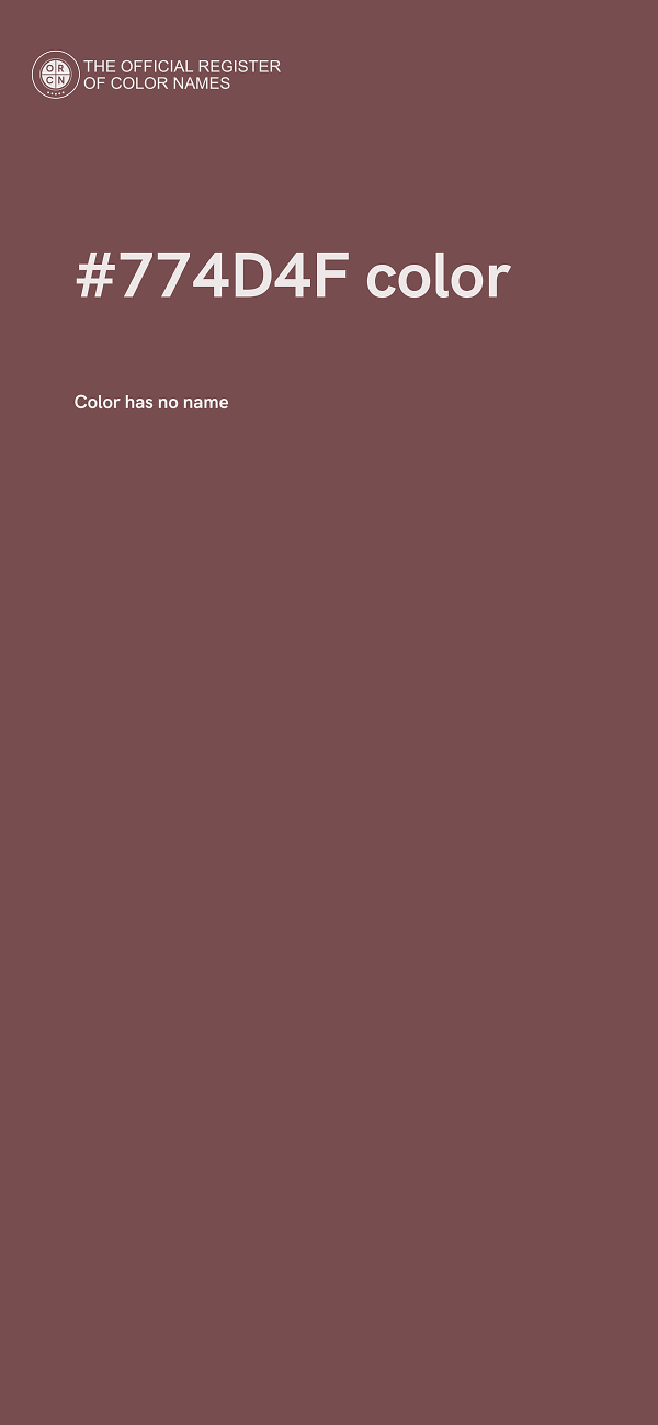 #774D4F color image