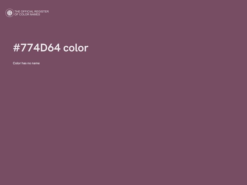 #774D64 color image