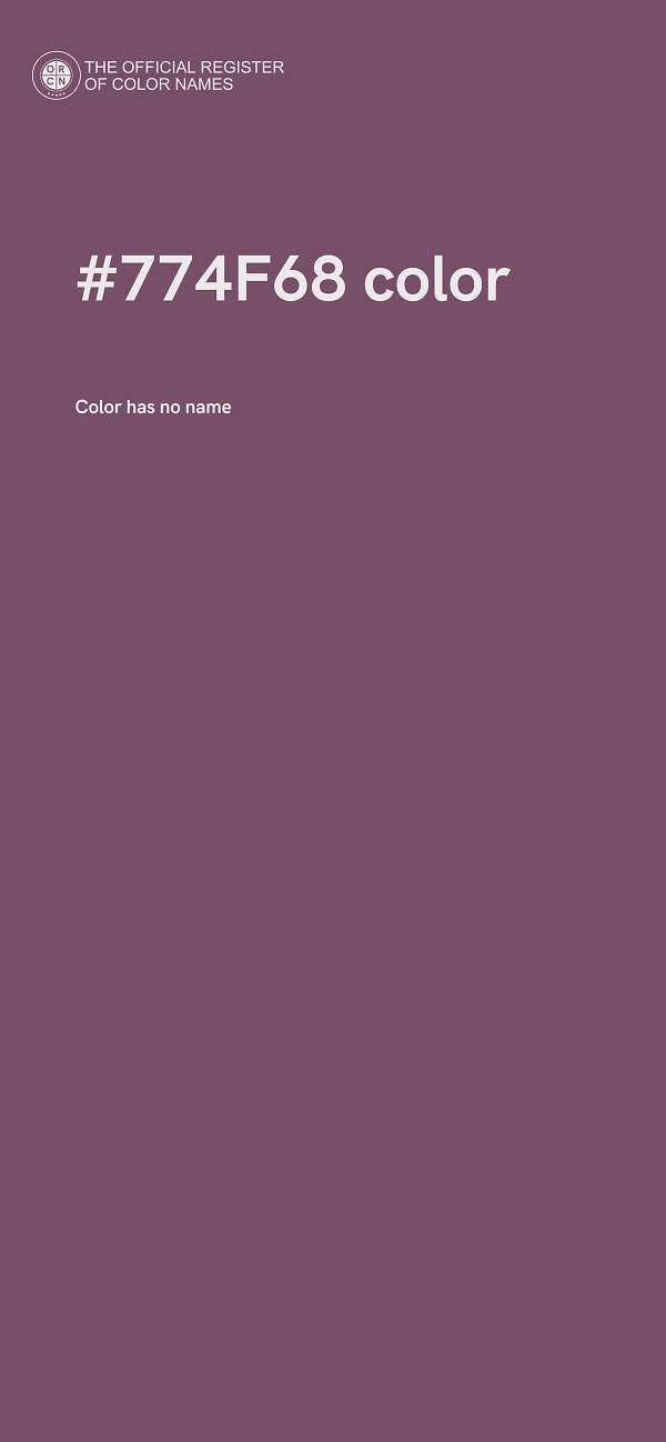 #774F68 color image