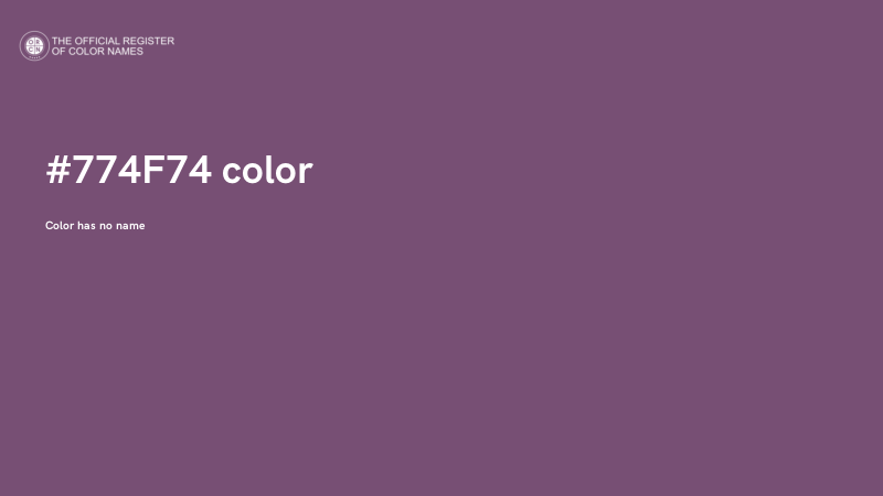 #774F74 color image