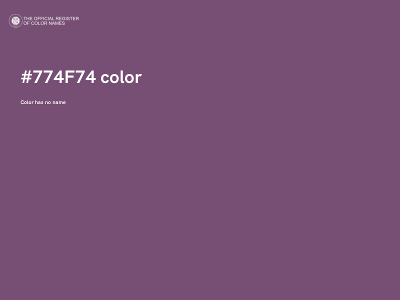 #774F74 color image