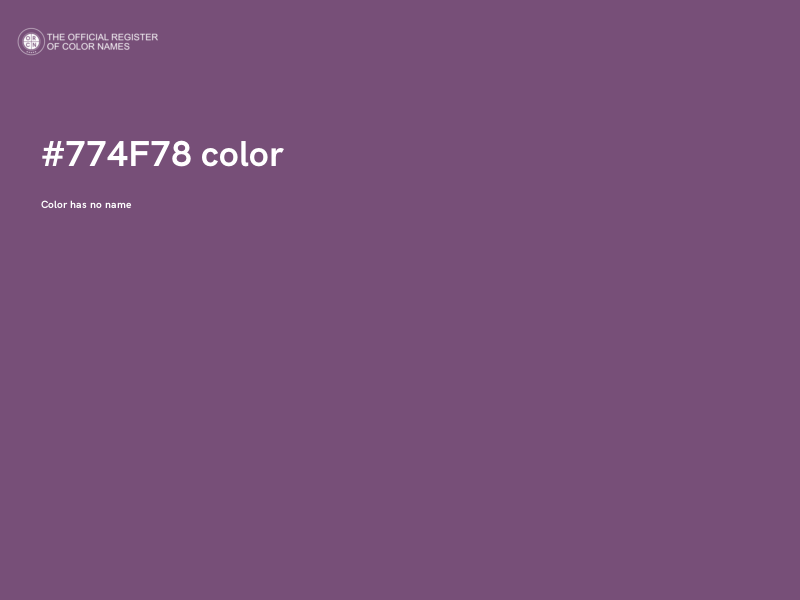 #774F78 color image