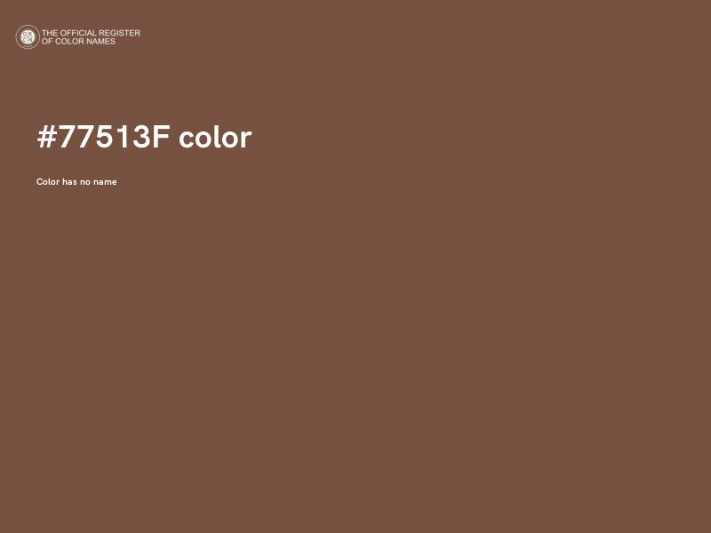 #77513F color image