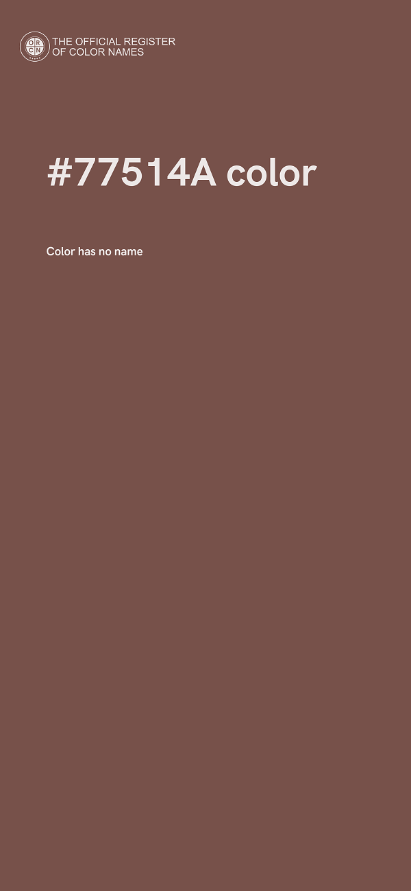 #77514A color image