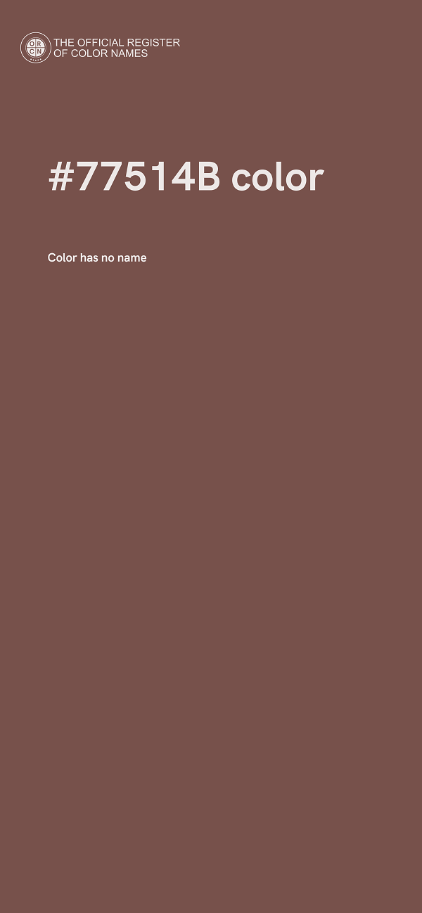 #77514B color image