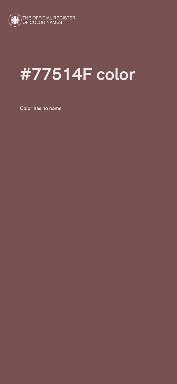 #77514F color image