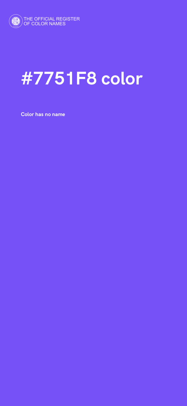 #7751F8 color image