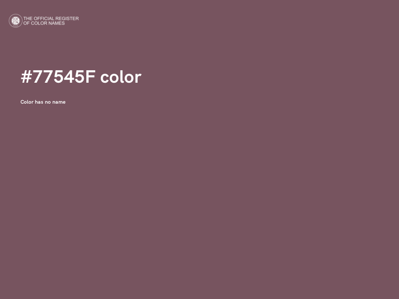 #77545F color image