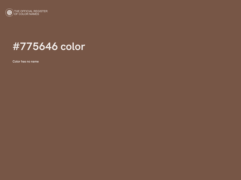 #775646 color image