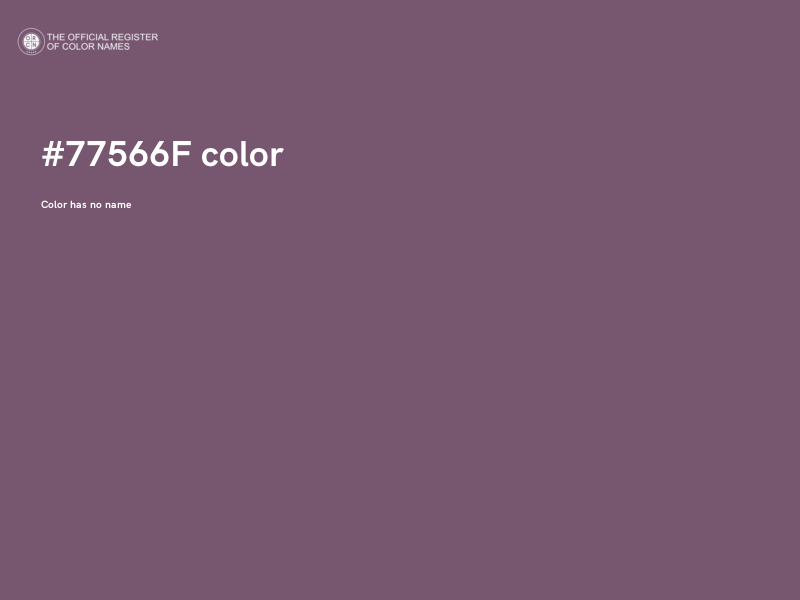 #77566F color image