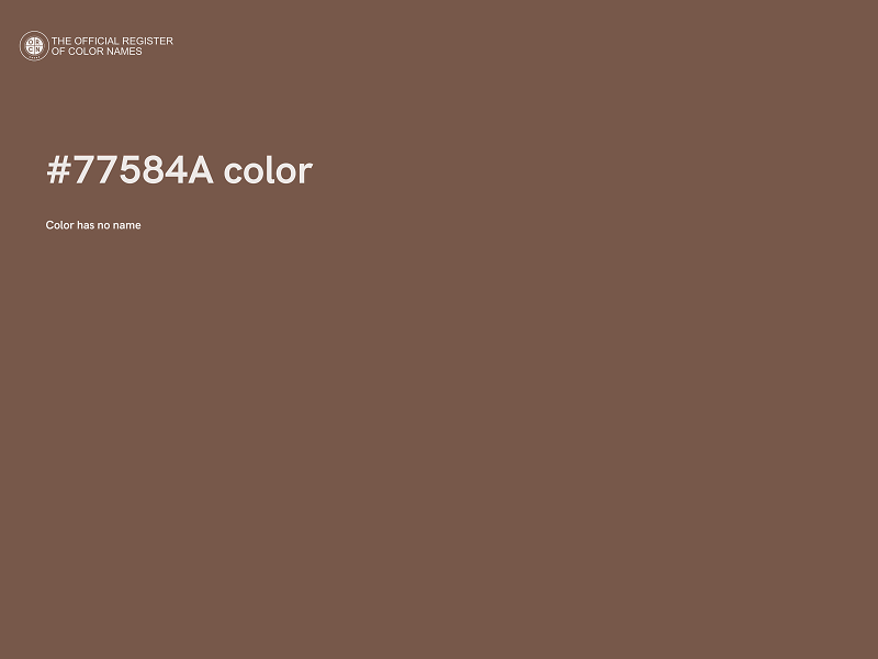 #77584A color image