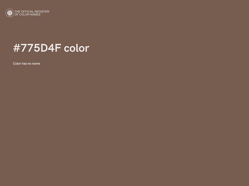 #775D4F color image