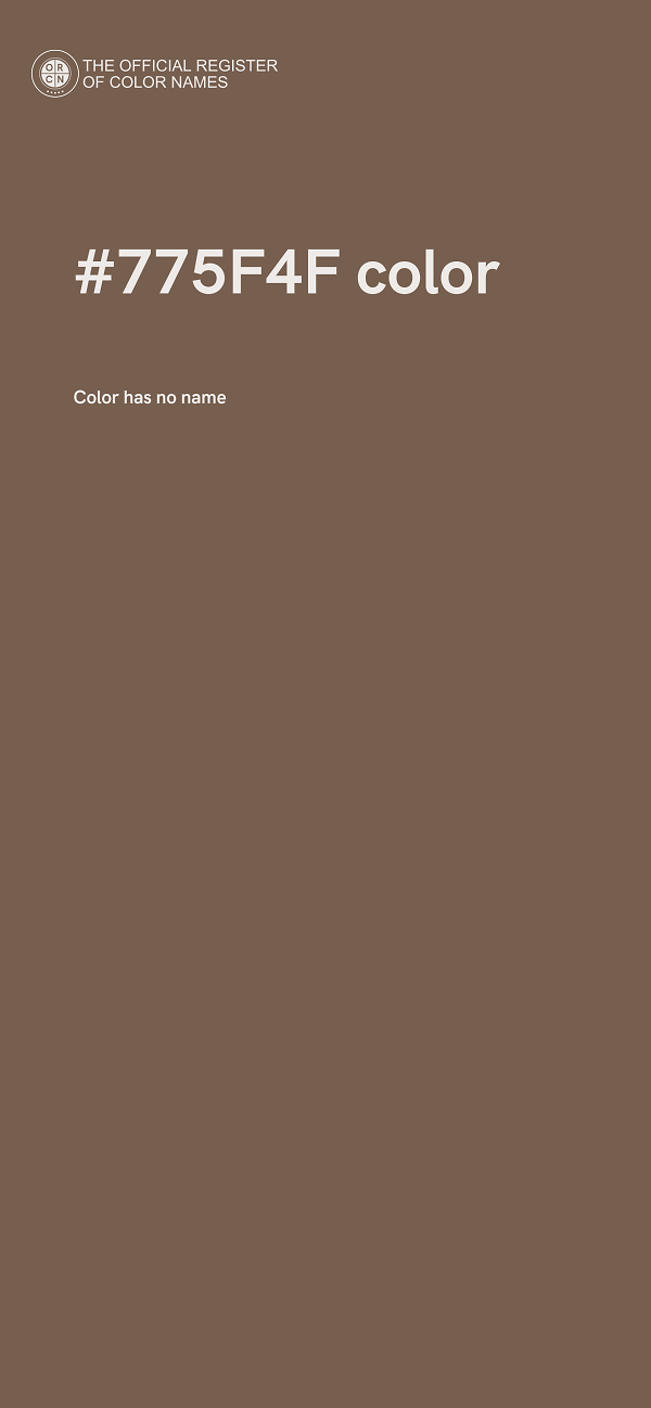 #775F4F color image