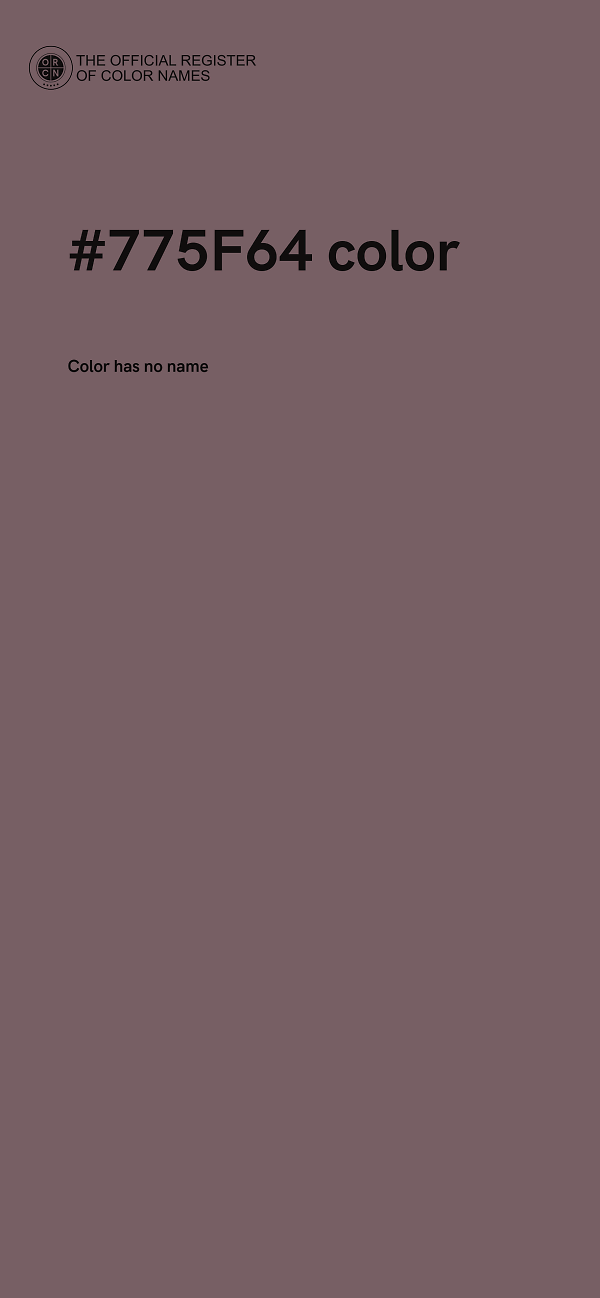 #775F64 color image