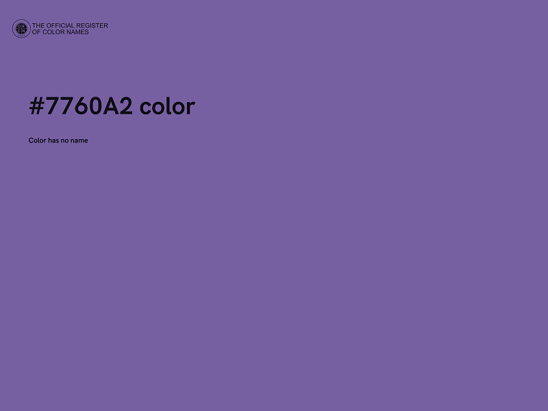 #7760A2 color image
