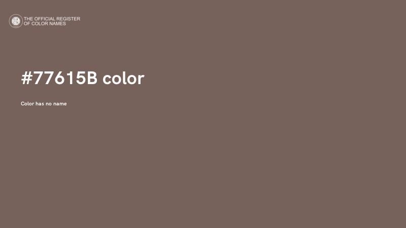 #77615B color image
