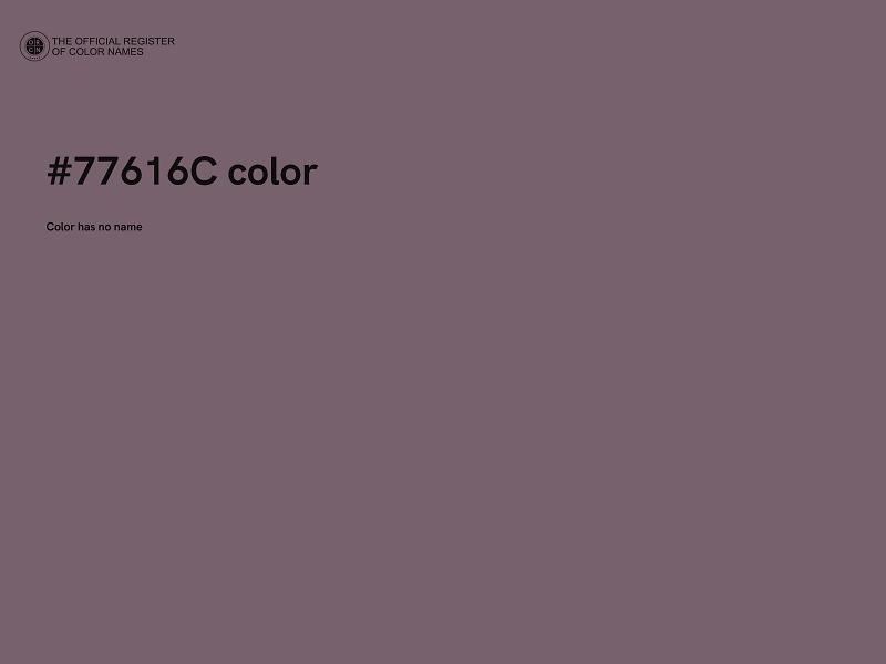#77616C color image