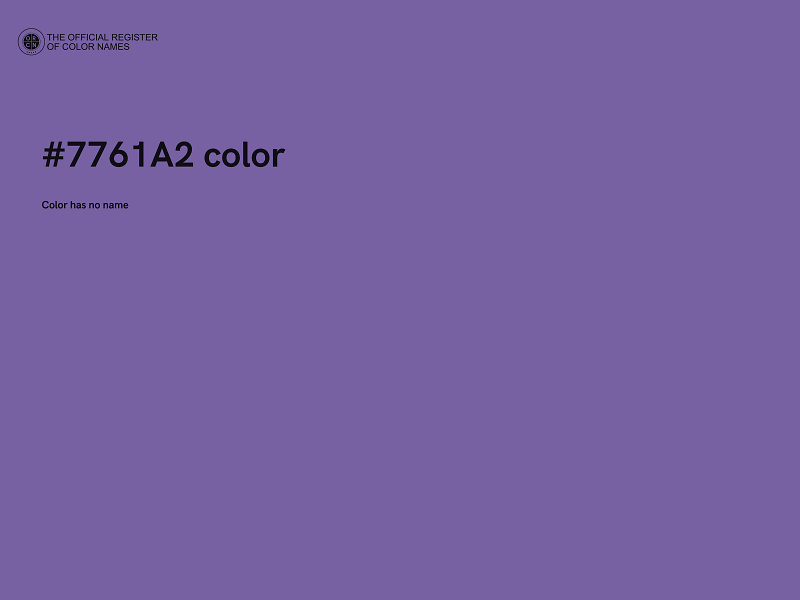 #7761A2 color image