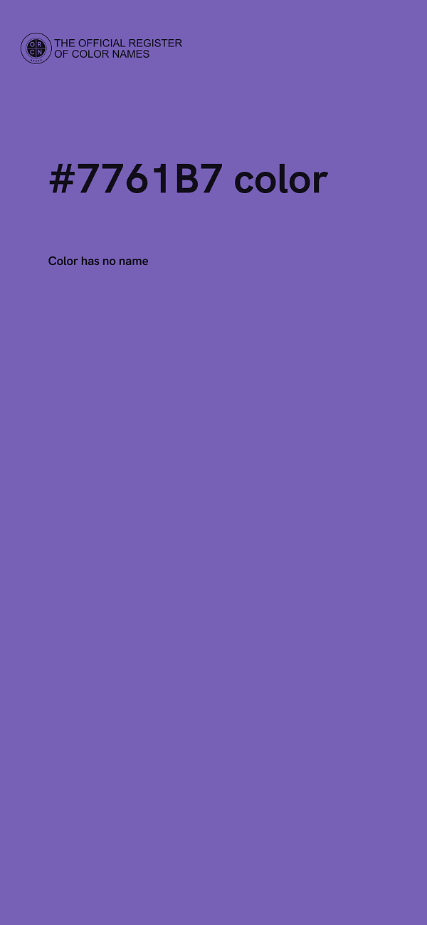 #7761B7 color image