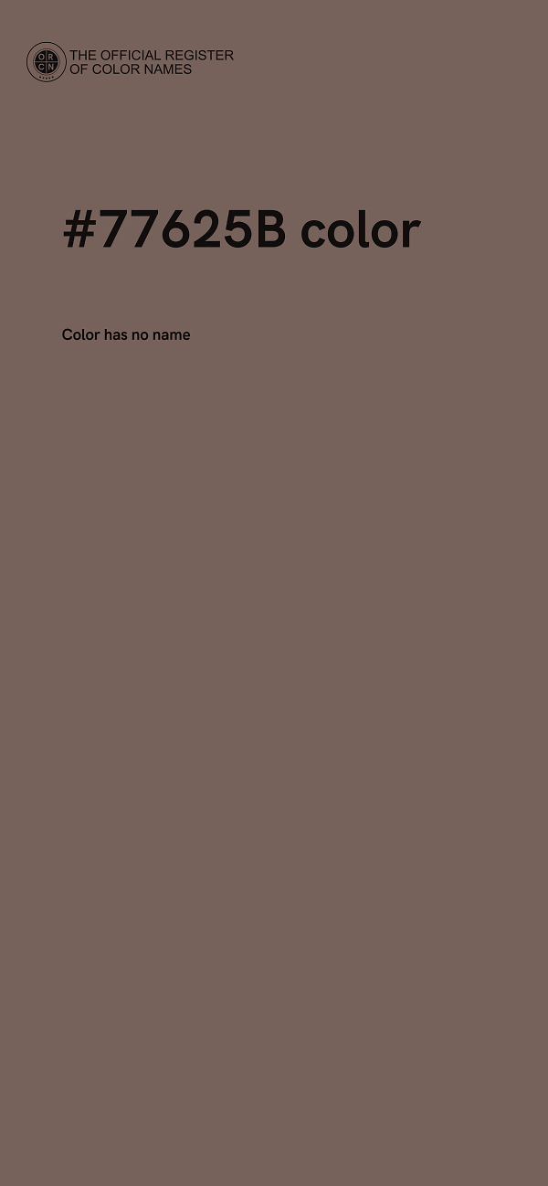 #77625B color image