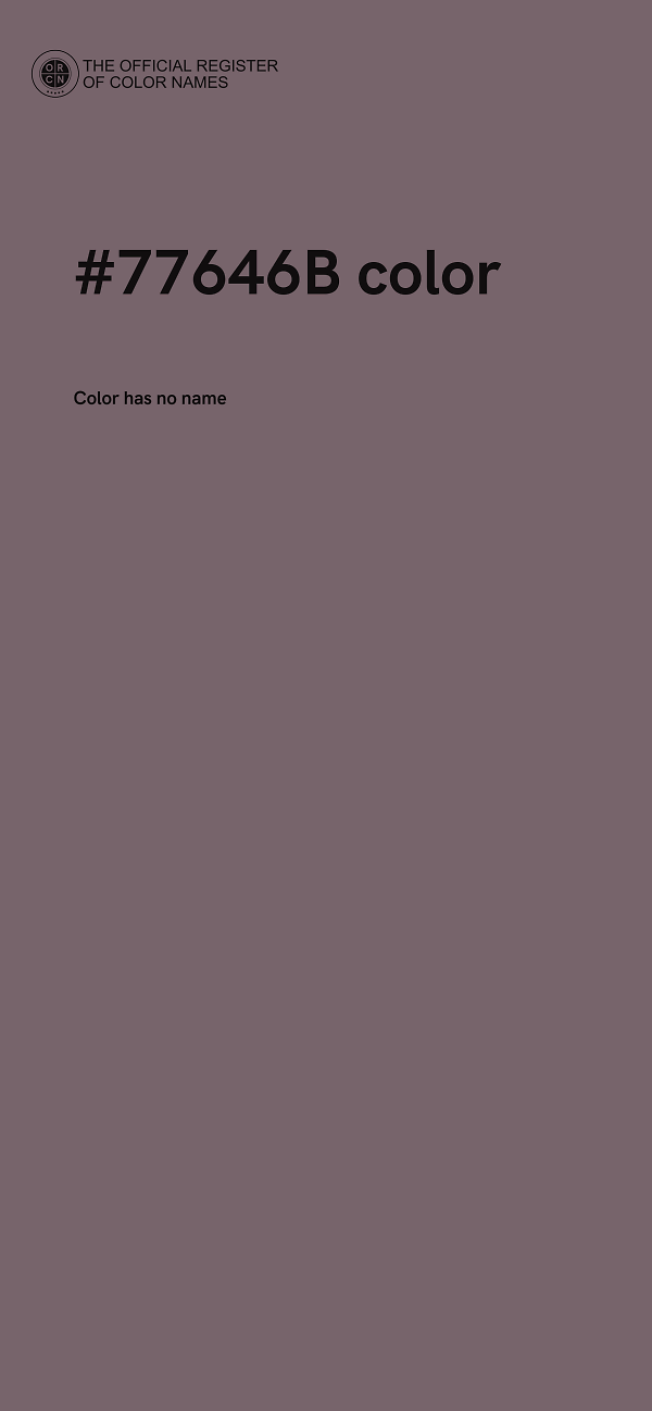 #77646B color image