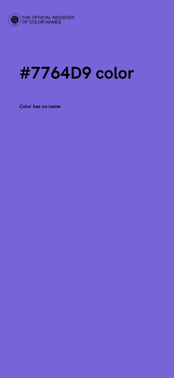 #7764D9 color image