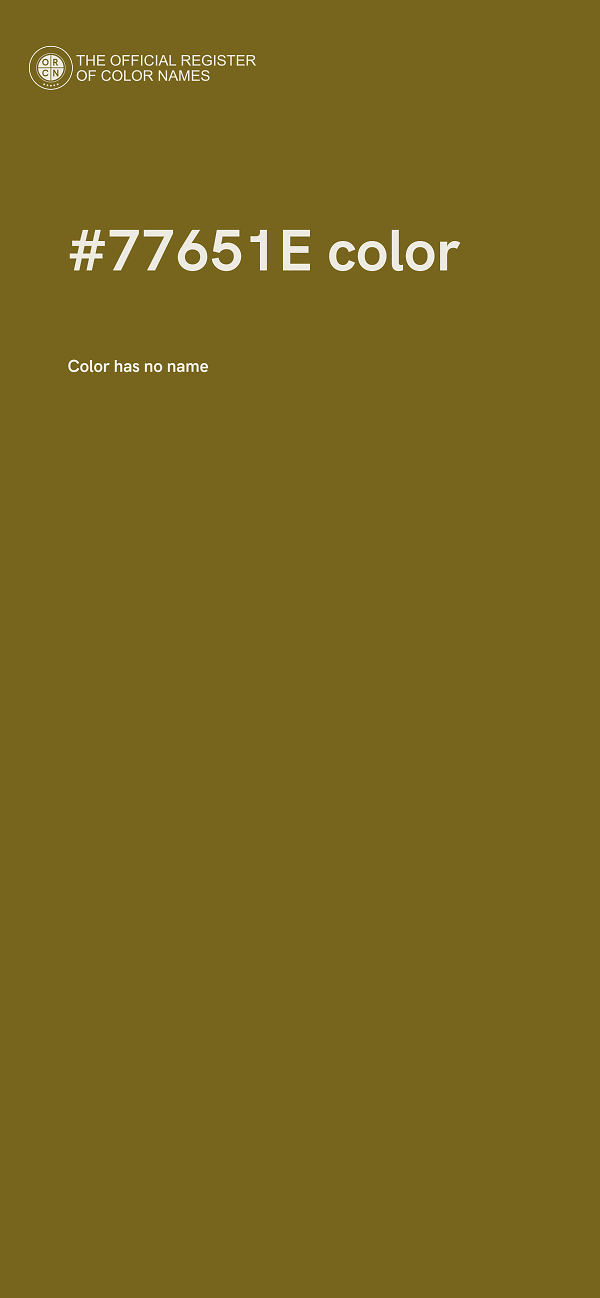 #77651E color image