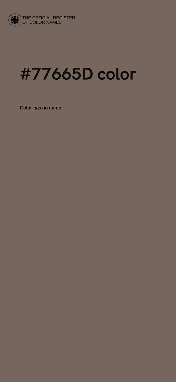 #77665D color image