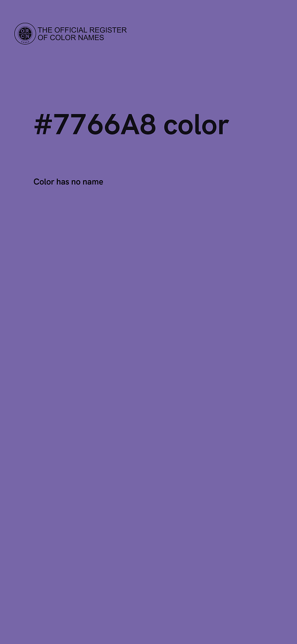 #7766A8 color image