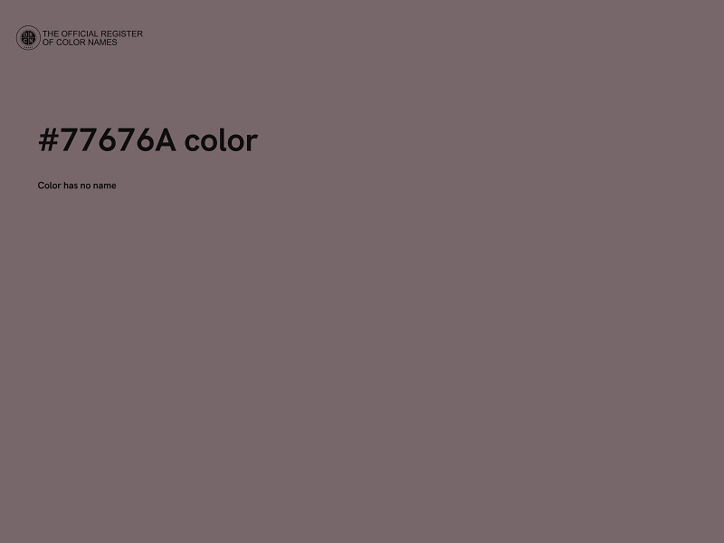 #77676A color image