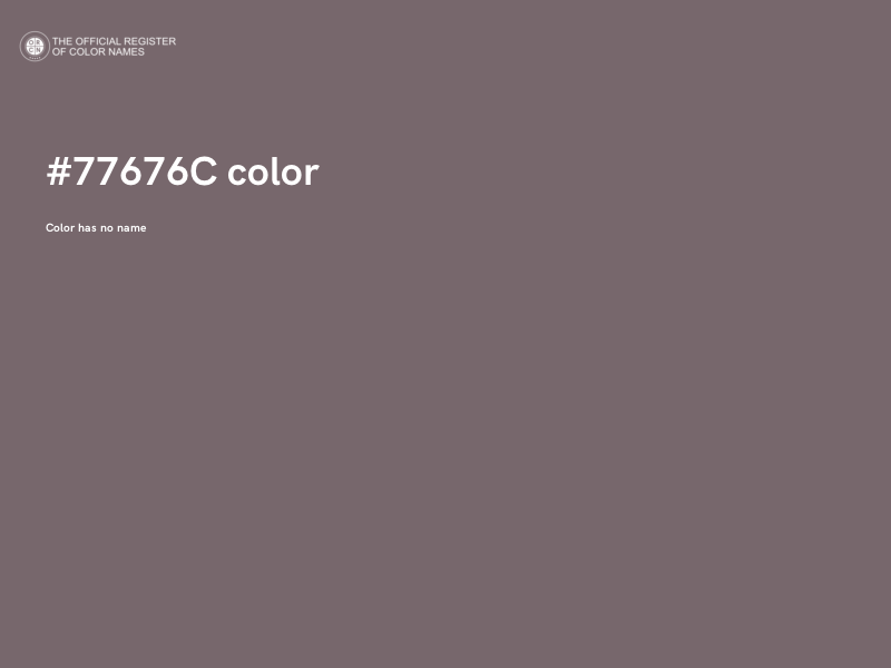 #77676C color image