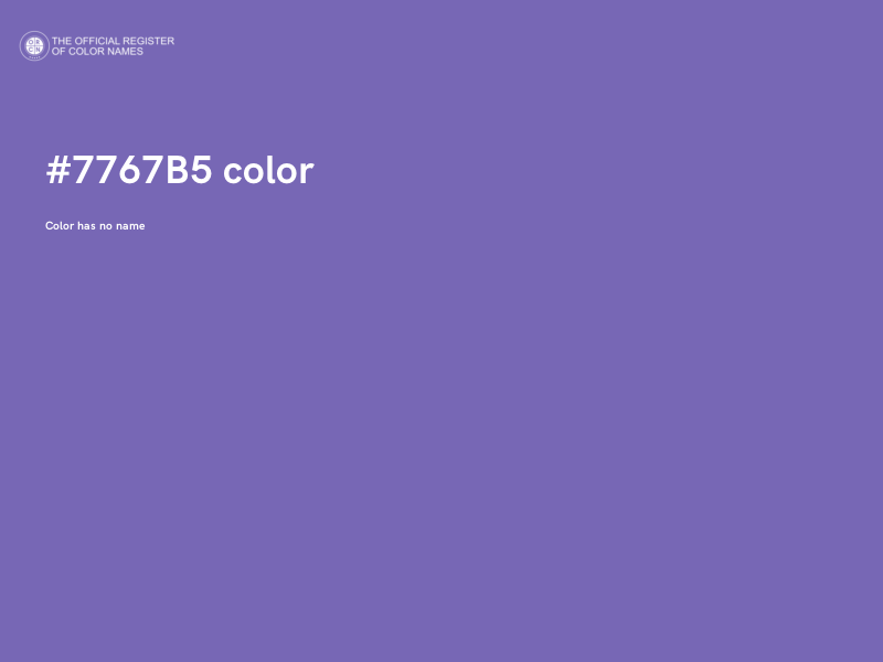 #7767B5 color image