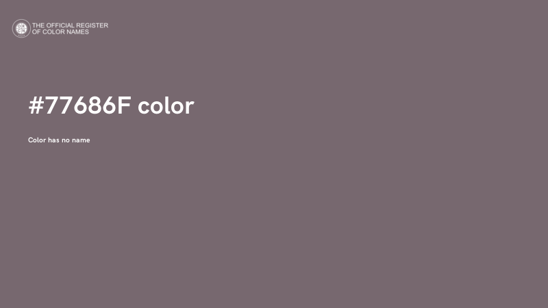 #77686F color image