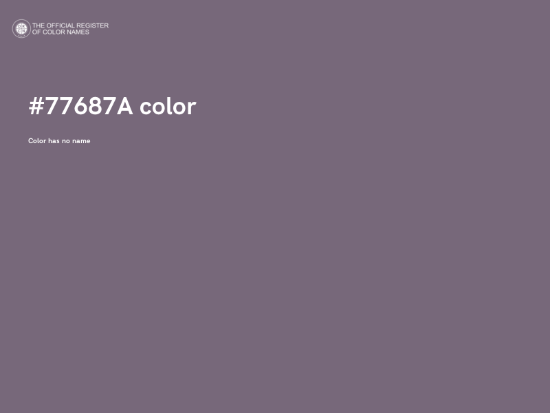 #77687A color image