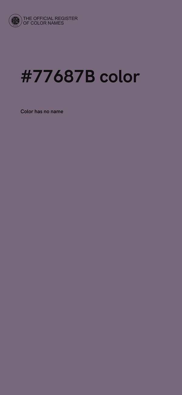 #77687B color image